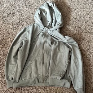H&M ZIP UP HOODIE GREEN